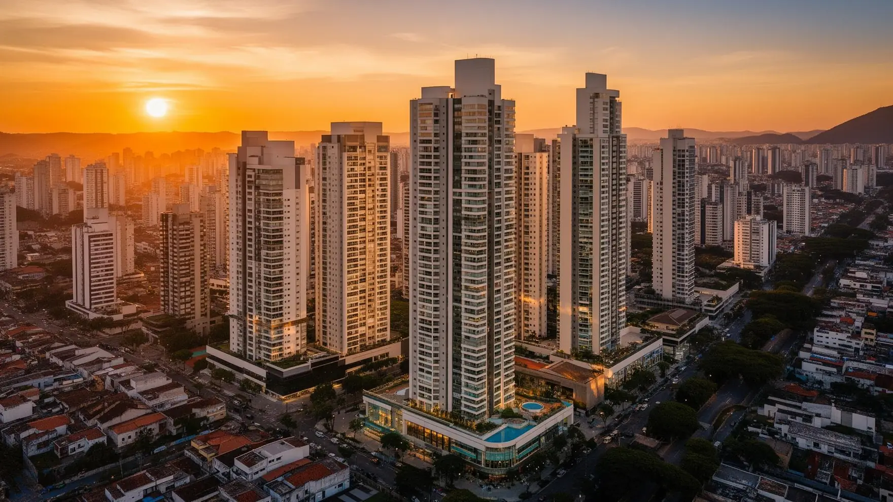Área urbana com terrenos disponíveis para incorporação